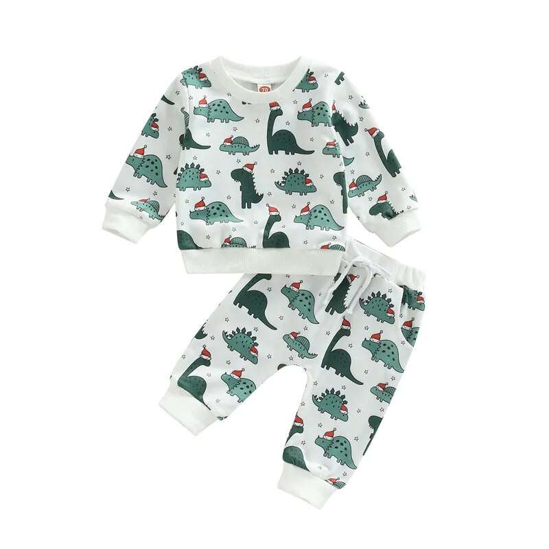 Dinosaur Christmas Infant Toddler Clothing Set