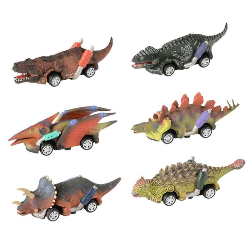 Dinosaur 6 Pull-back Vehicle Toys