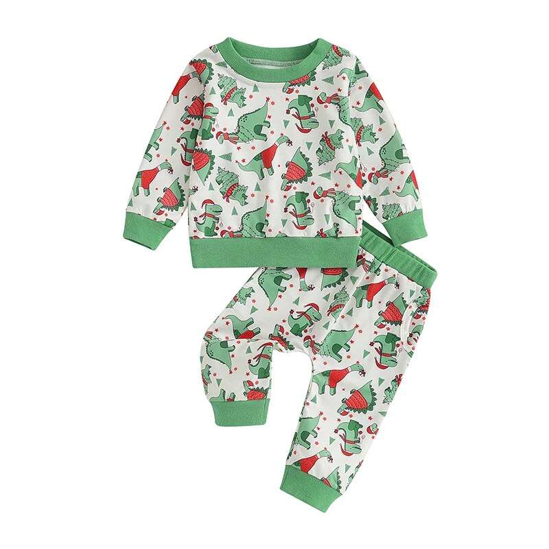 Dinosaur Christmas Infant Toddler Clothing Set